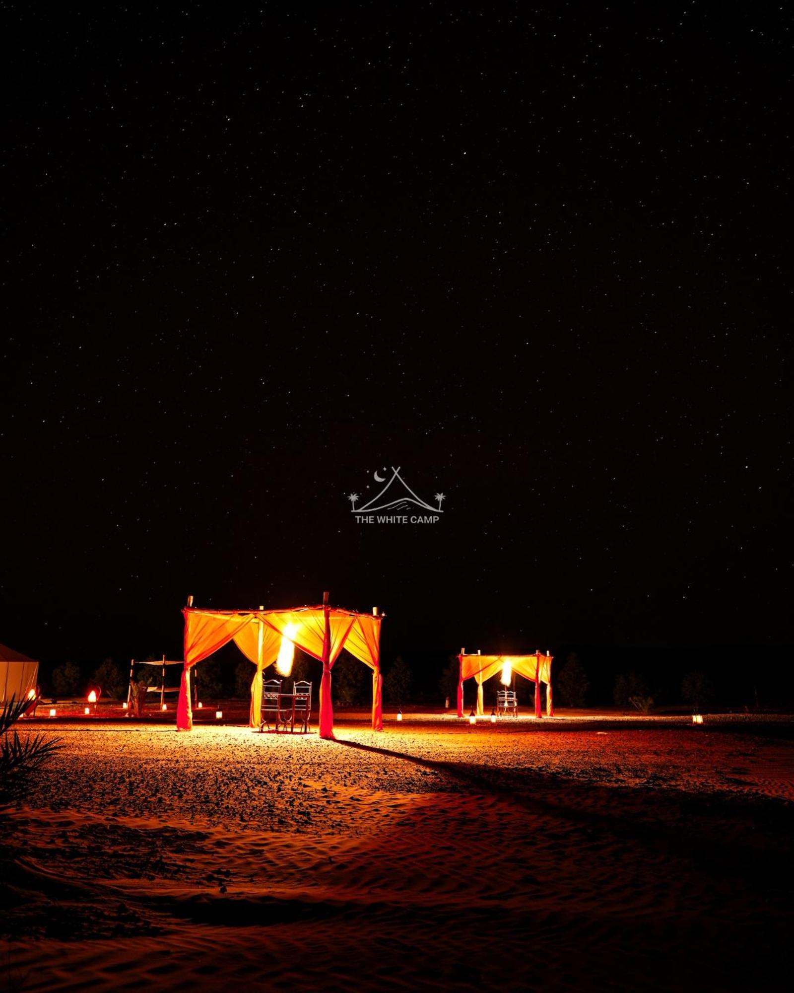 The White Camp - Your Merzouga Luxury Desert Camp & Erg Chebbi Dunes Camel Riding Ngoại thất bức ảnh